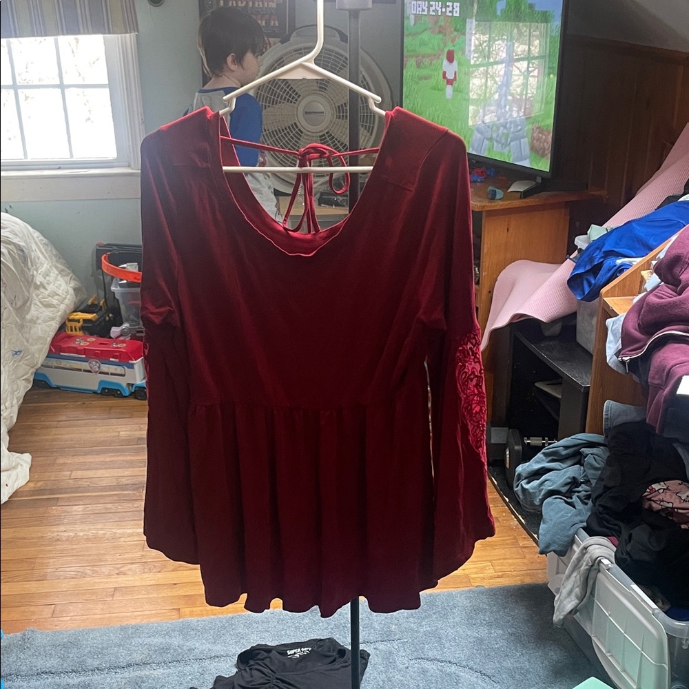 Torrid Deep Red Blouse